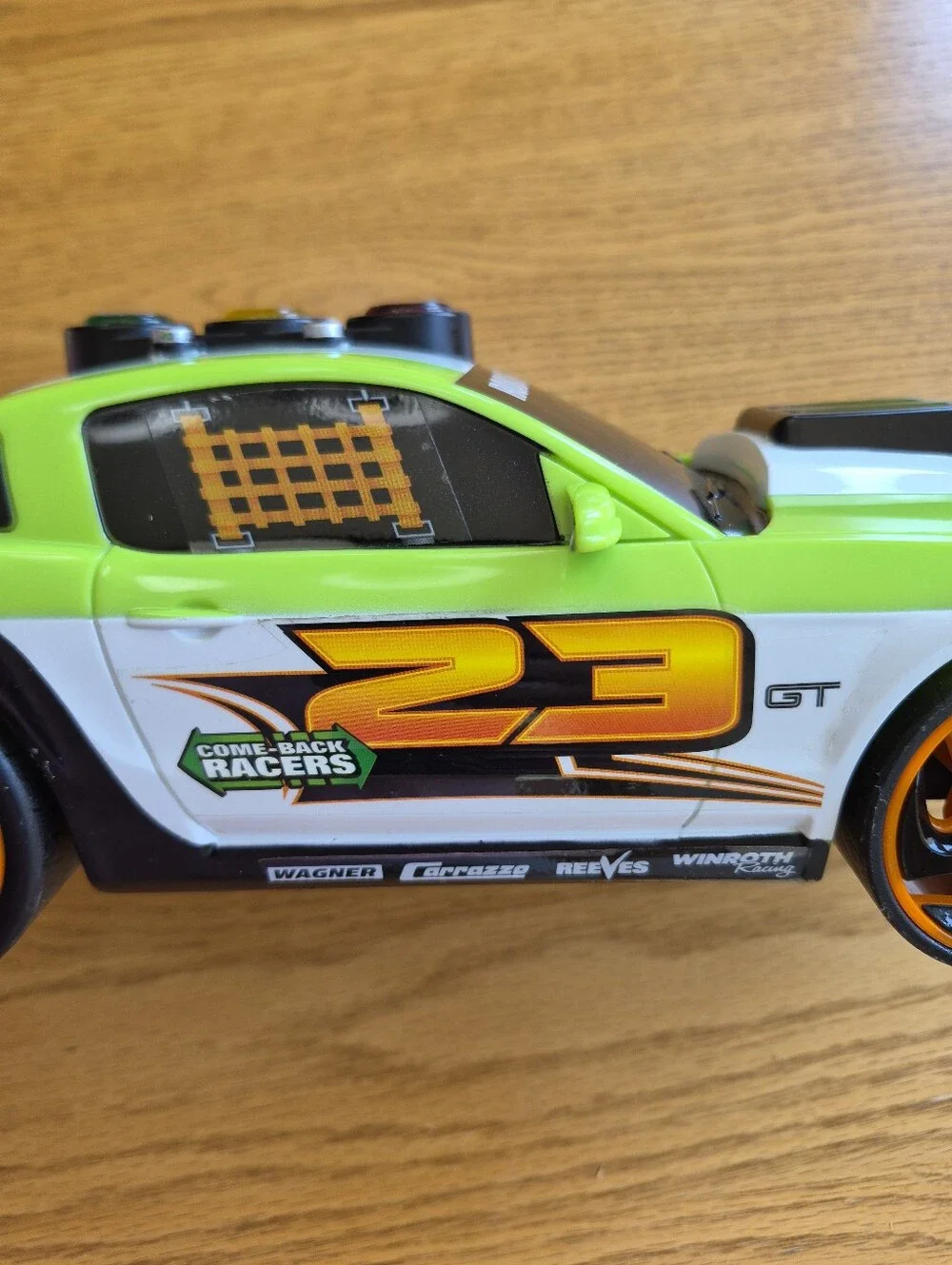 Toy State Kids Toy Car Road Rippers Ford Mustang GT Green 23 Come-Back Racers